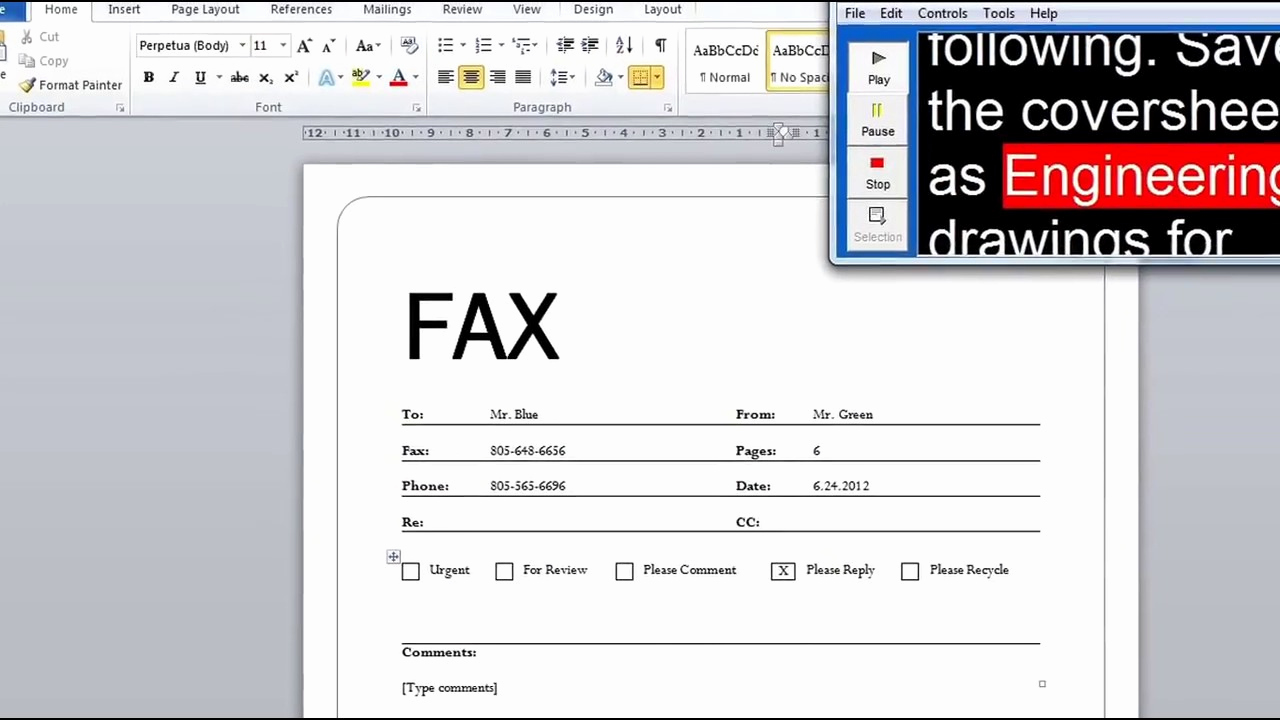 Fax Cover Sheet Microsoft Word Awesome Create A Fax Cover Sheet Microsoft Word Walk Through