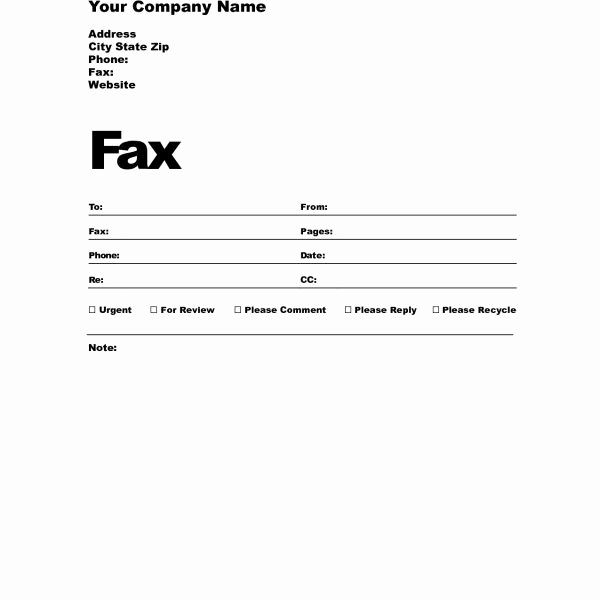 Fax Cover Sheet Microsoft Word Lovely Fax Cover Template Microsoft Word Picture – Free Fax Cover