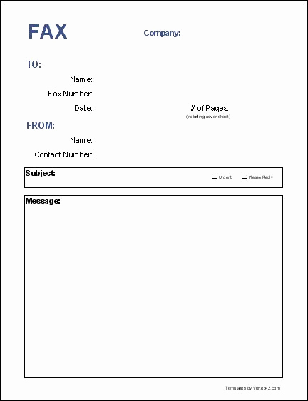 Fax Cover Sheet Template Free Best Of Blank Fax Cover Page