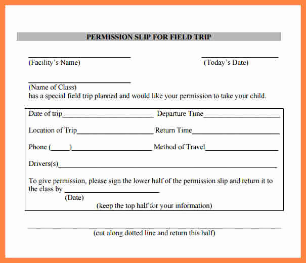 Field Trip Permission Slip Template Awesome 6 Field Trip Permission Slip