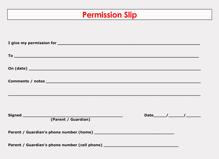 Field Trip Permission Slip Template Luxury Blank Field Trip Permission Slip Templates &amp; forms Word Pdf