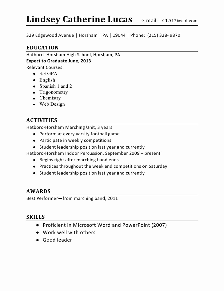 First Job Resume Template Awesome Pin by Jobresume On Resume Career Termplate Free