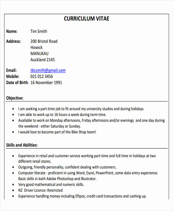 First Job Resume Template Luxury 14 First Resume Templates Pdf Doc