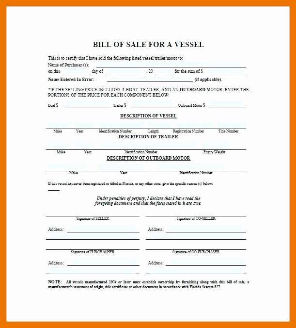 Florida Gun Bill Of Sale New 10 11 Sample Bill Of Sale Florida
