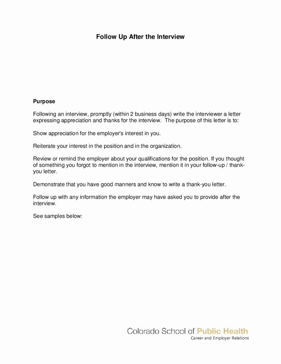 Follow Up Emails after Interview Lovely Follow Up Email Template Job Interview – Perfect Resume format