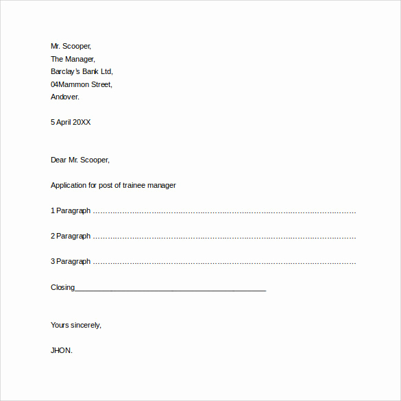 Formal Business Letter Template Fresh formal Business Letter format 29 Download Free