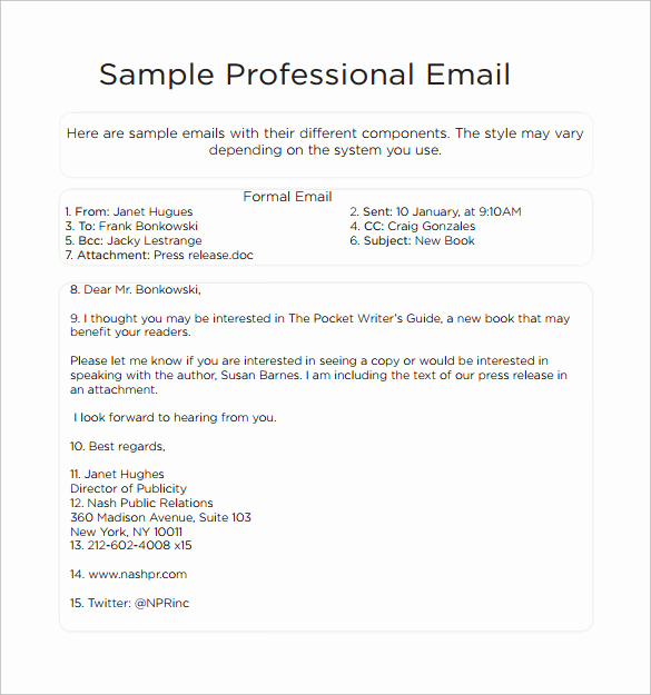 Formal E Mail Example Elegant 8 Sample Professional Email Templates Pdf