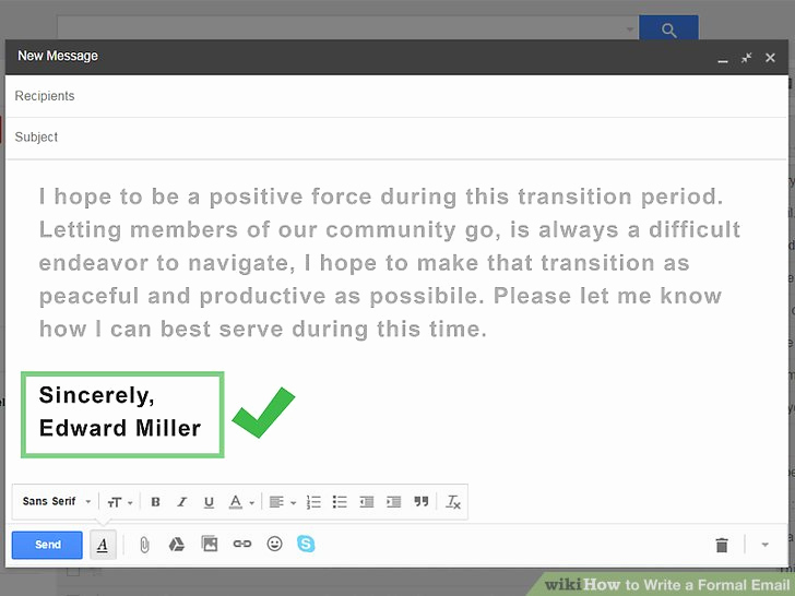 Formal E Mail Example Fresh 4 Ways to Write A formal Email Wikihow