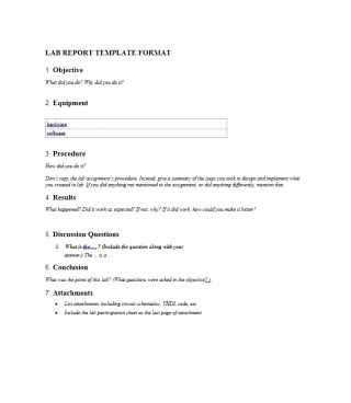 Formal Lab Report Template New 40 Lab Report Templates &amp; format Examples Template Lab