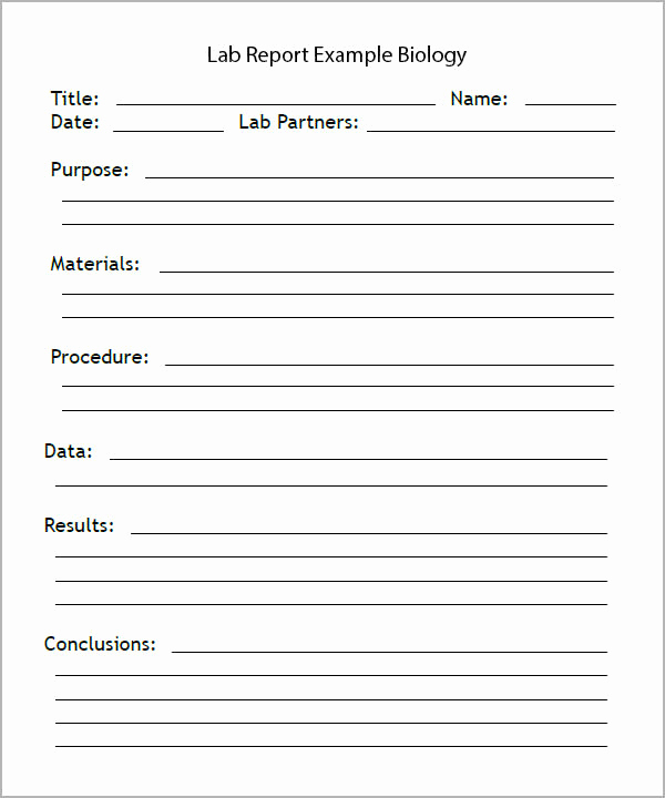 Formal Lab Report Template New 7 Sample Lab Report Templates Pdf Docs Word Pages