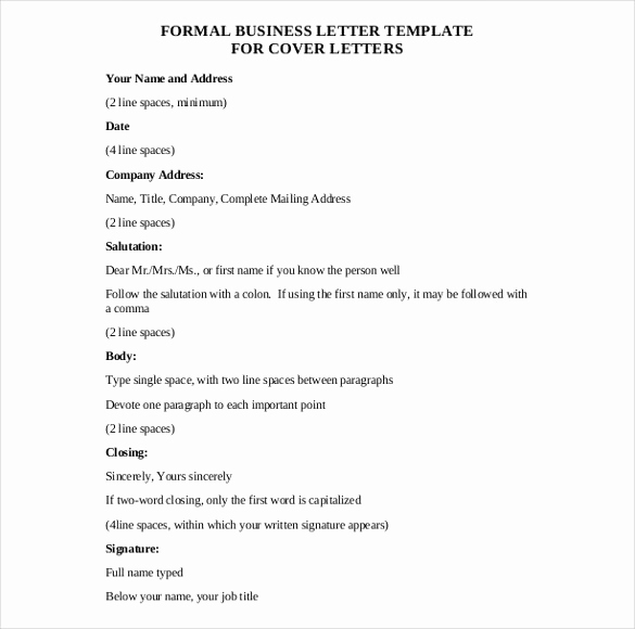 Formal Letter Template Word Best Of 50 Business Letter Templates Pdf Doc