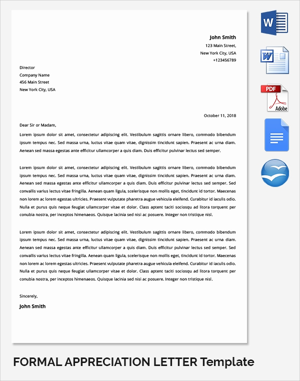 Formal Letter Template Word New Sample formal Letters 17 Free Documents Download In Pdf