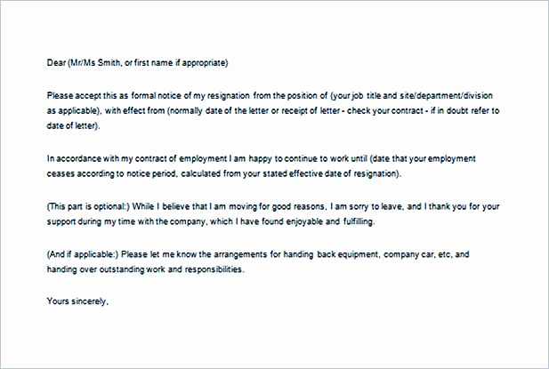 Formal Resign Letter Template Beautiful Best Professional Resignation Letter format – Tips Things