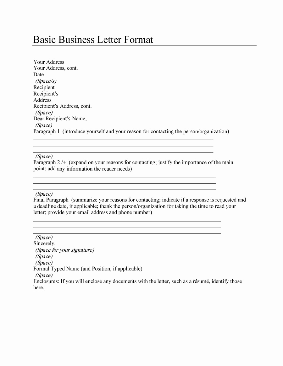 Format Of Business Letter Lovely 35 formal Business Letter format Templates &amp; Examples