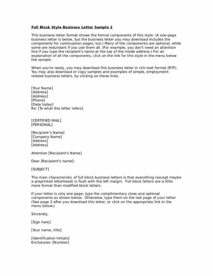 Format Of Business Letter New 2019 Business Proposal Letter Fillable Printable Pdf
