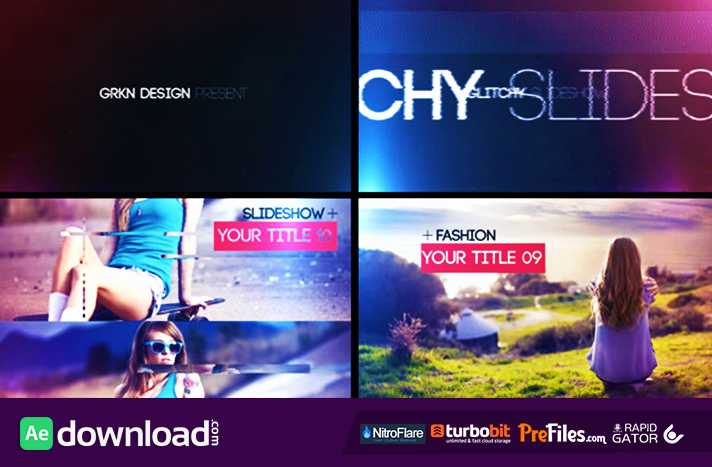 Free after Effects Slideshow Templates Luxury Glitch Slideshow Videohive Project Free Download
