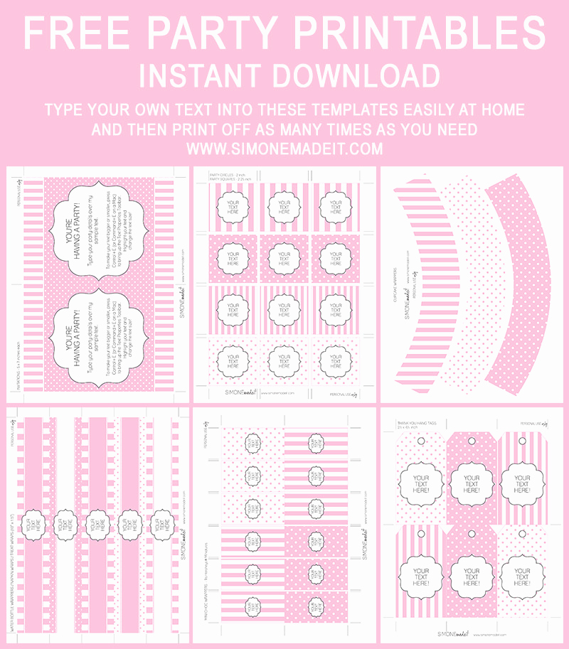 Free Baby Shower Templates Beautiful Free Pink Baby Shower Printable Templates