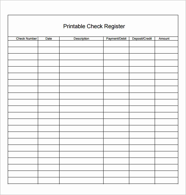 Free Blank Check Template Pdf Elegant Free Printable Blank Check Register Template