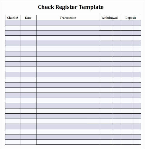 Free Blank Check Template Pdf Luxury Check Register 9 Download Free Documents In Pdf