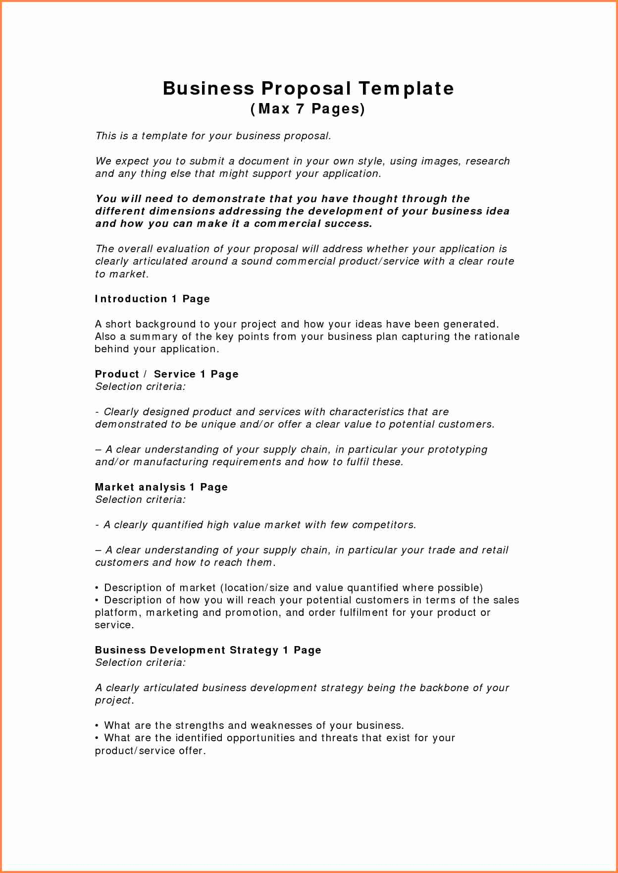 Free Business Proposal Template Inspirational 5 Sample Of A Business Proposal Pdf