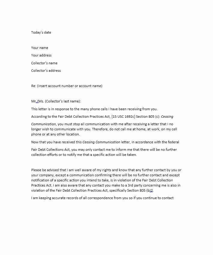 Free Cease and Desist Letter Inspirational 30 Cease and Desist Letter Templates [free] Template Lab