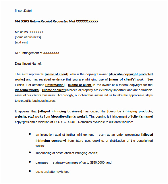 Free Cease and Desist Letter Lovely Cease and Desist Letter Template 16 Free Sample Example