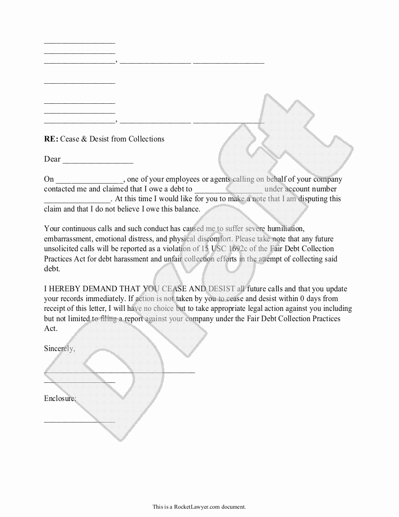Free Cease and Desist Letter Lovely Cease and Desist Letter Template Business forms