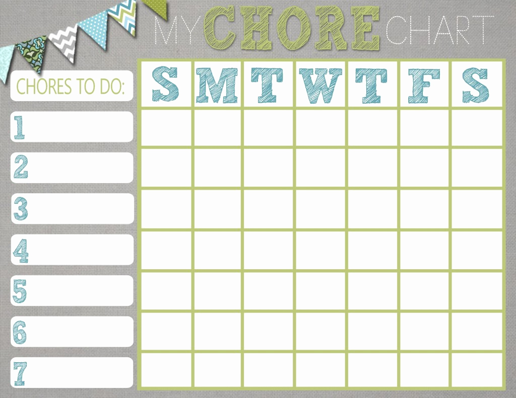 Free Chore Chart Template Lovely Chore Charts