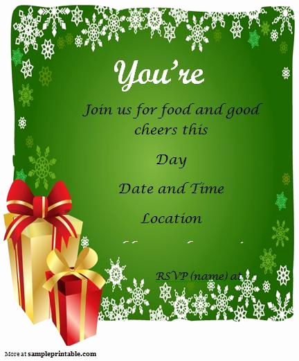 Free Christmas Party Invitations Template Unique Free Christmas Party Invitation Printable Free Christmas