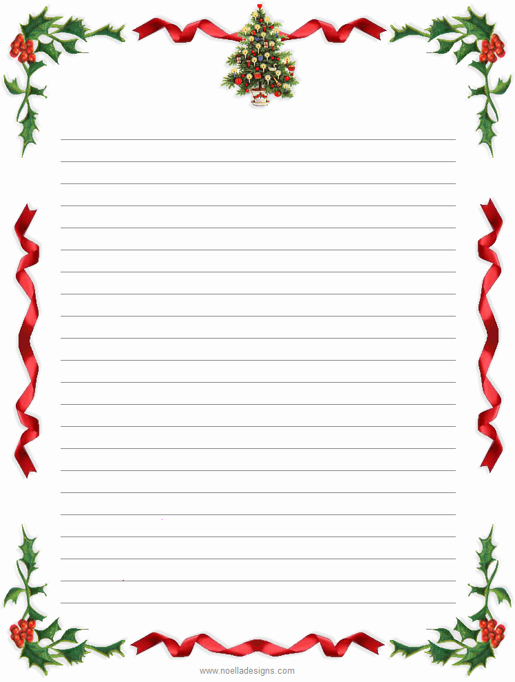 Free Christmas Stationery Templates Unique Holiday Stationery Paper