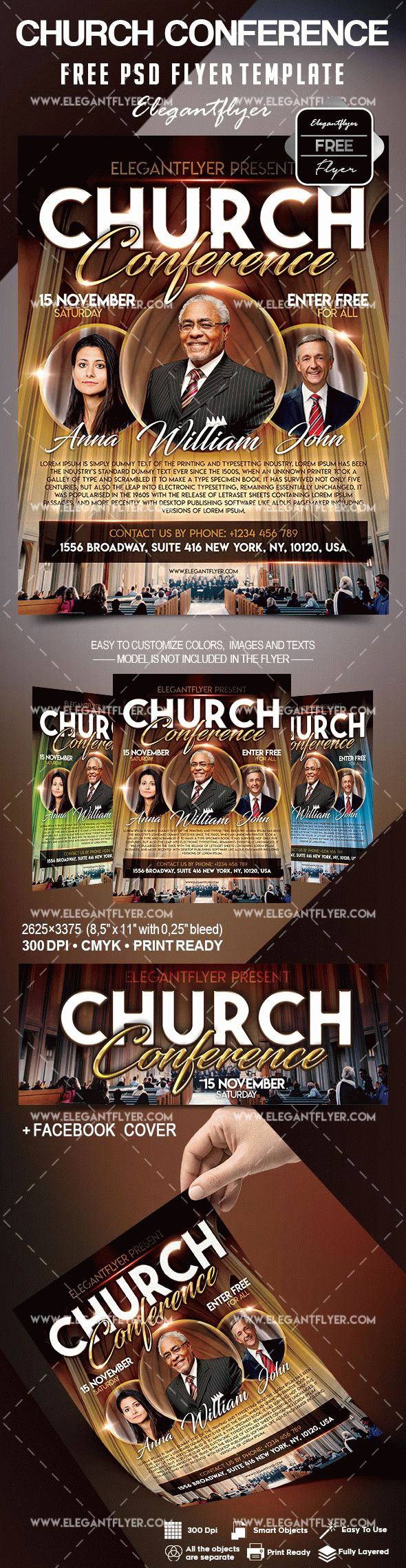 Free Church Flyer Templates New Free Church Conference Flyer Template – by Elegantflyer
