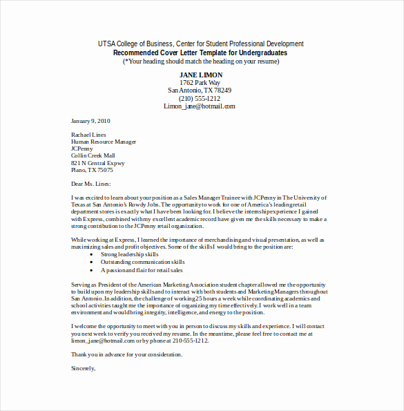 Free Cover Letter Template Word Best Of Sales Cover Letter Template – 8 Free Word Pdf Documents