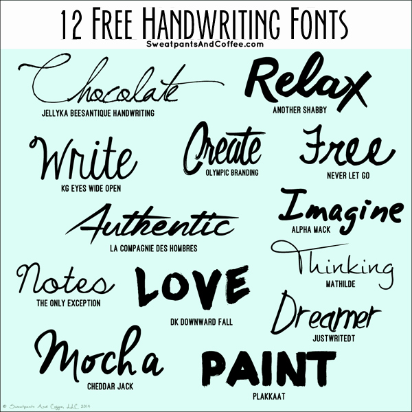 Free Cursive Handwriting Fonts Lovely Creative Lifestyles