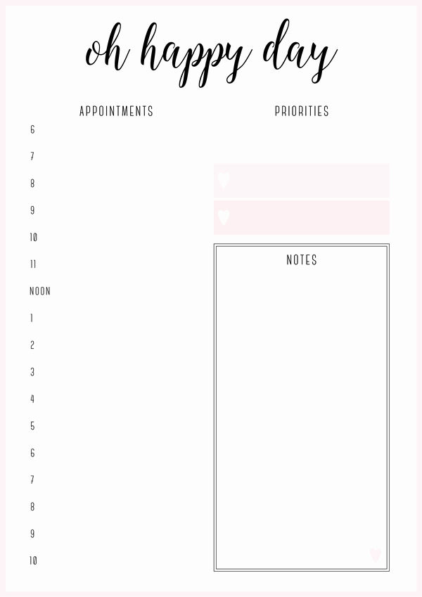 Free Daily Planner Printables Awesome 46 Of the Best Printable Daily Planner Templates