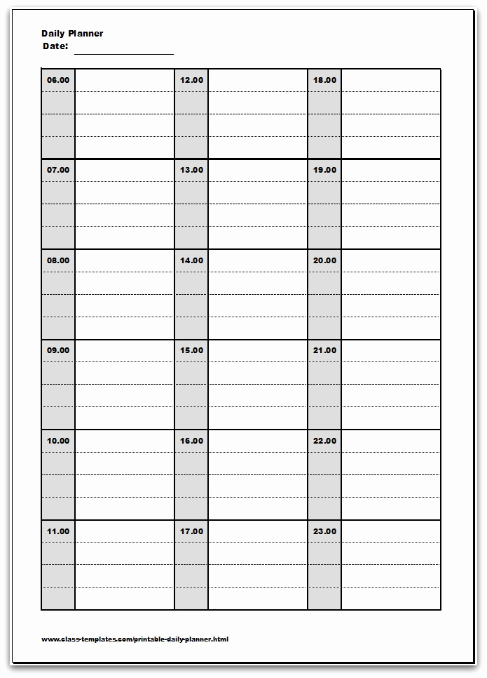Free Daily Planner Printables Awesome Free Daily Planner Templates