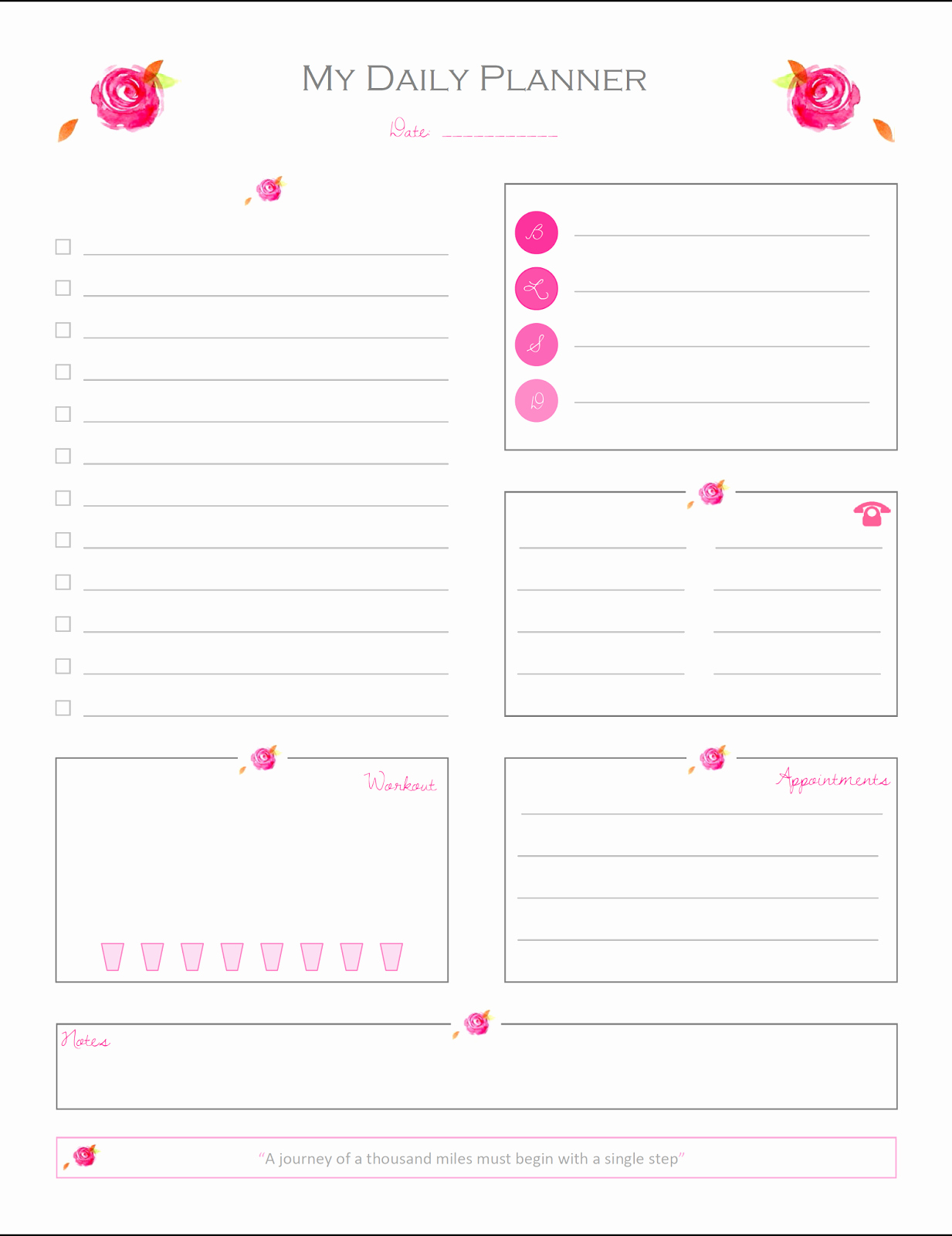 Free Daily Planner Printables Fresh Made In Craftadise