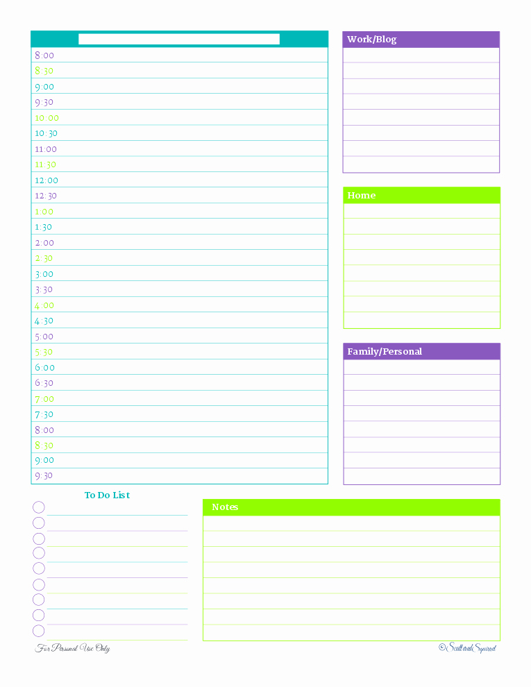 Free Daily Planner Printables New Busy Days and Two Free Printables Scattered Squirrel