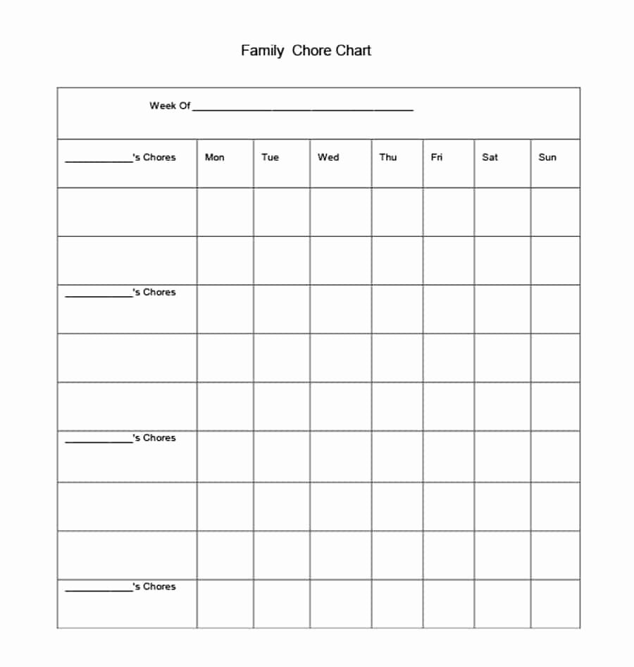 Free Editable Printable Chore Charts Best Of 43 Free Chore Chart Templates for Kids Template Lab