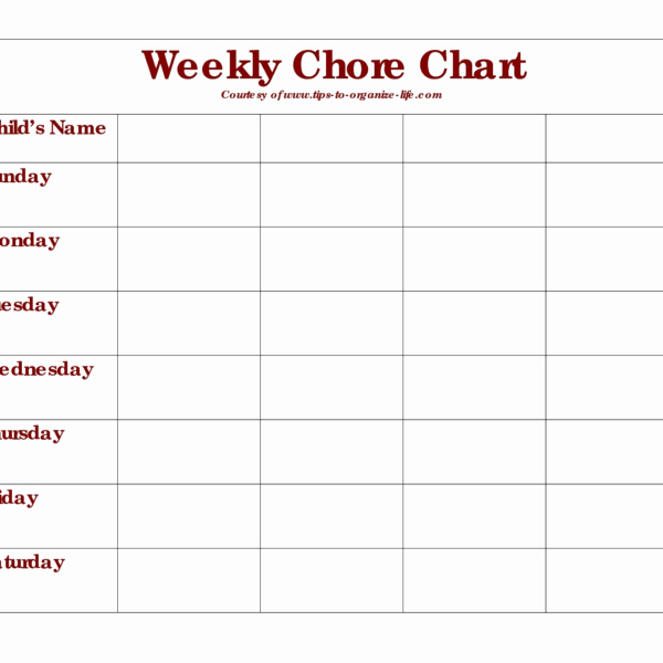 Free Editable Printable Chore Charts Elegant Free Editable Printable Weekly Chore Charts