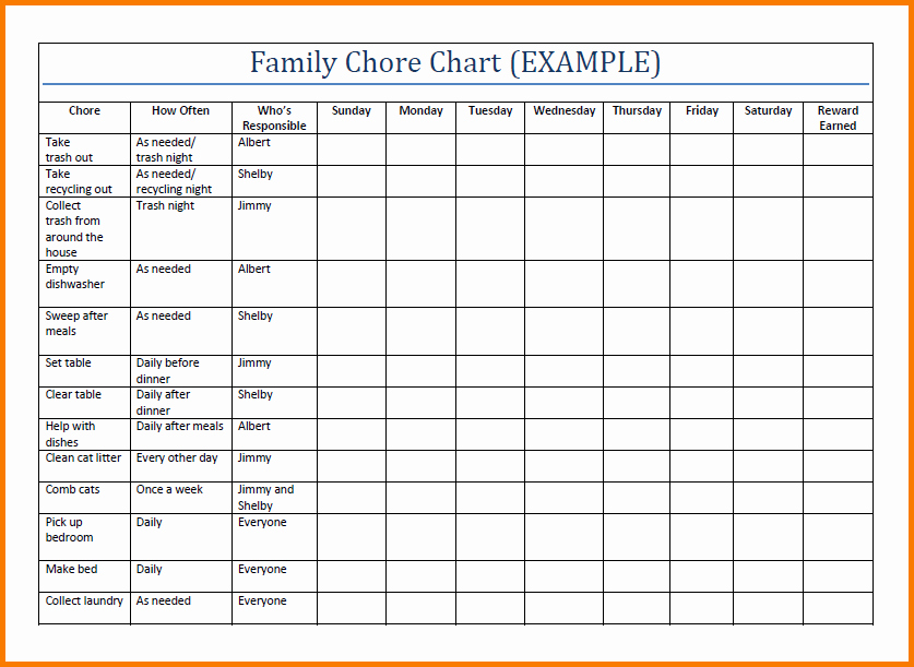 Free Editable Printable Chore Charts Lovely Free Editable Printable Chore Charts