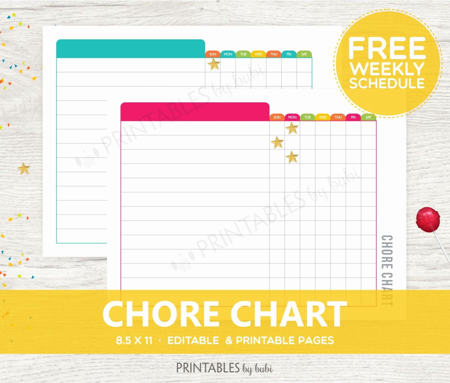 Free Editable Printable Chore Charts Lovely Printable Kids Chore Chart and Weekly Schedule 8 5 by