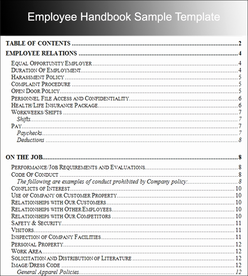 Free Employee Handbook Template Elegant Employee Handbook Template Word Beepmunk