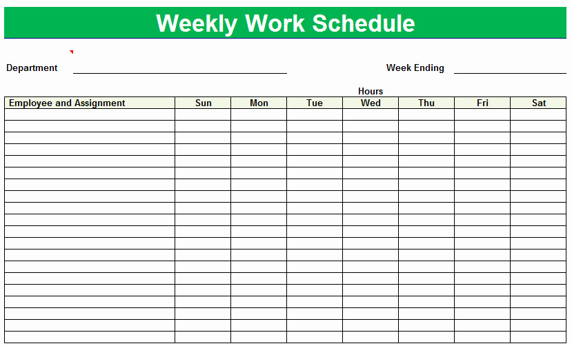 Free Employee Schedule Template Lovely 10 Best Of Free Printable Blank Employee Schedules