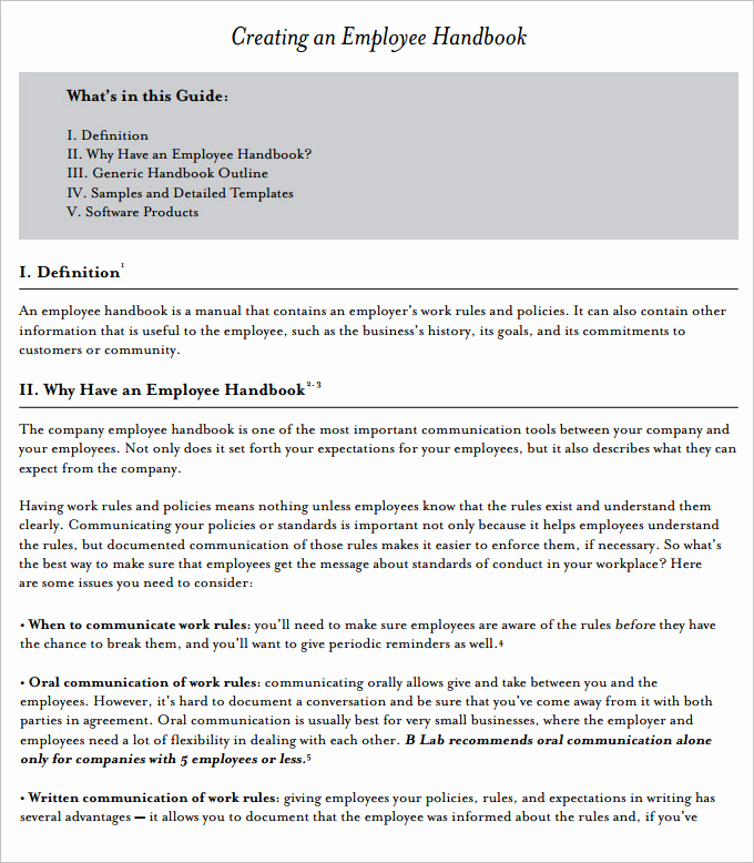 Free Employees Handbook Template Best Of Employee Handbook Template