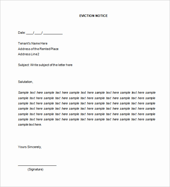 Free Eviction Notice Template Lovely 38 Eviction Notice Templates Pdf Google Docs Ms Word