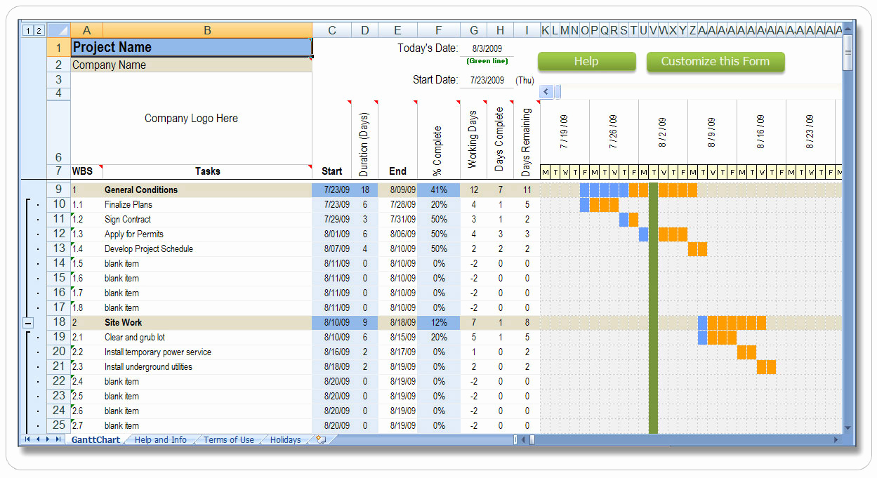 Free Excel Construction Templates Inspirational Excel Construction Schedule Templates for Project Management