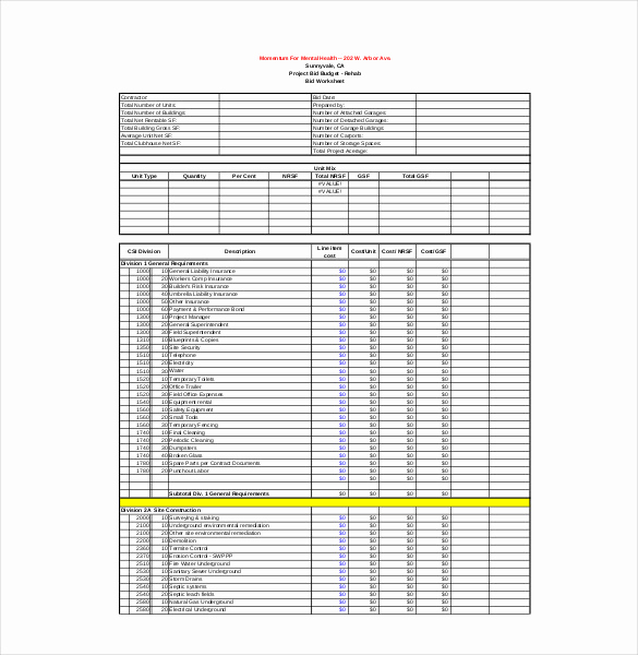 Free Excel Construction Templates New 12 Construction Bud Templates Doc Pdf Excel