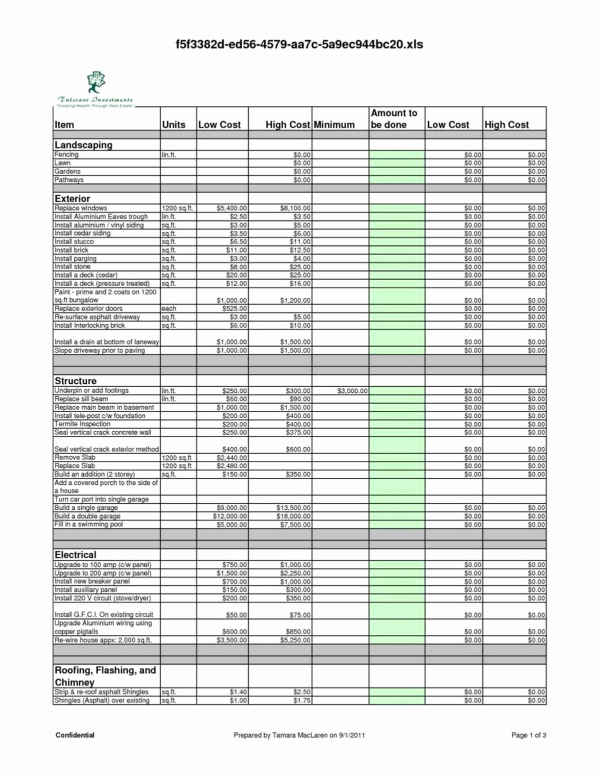 Free Excel Construction Templates Unique Construction Cost Estimate Template Excel