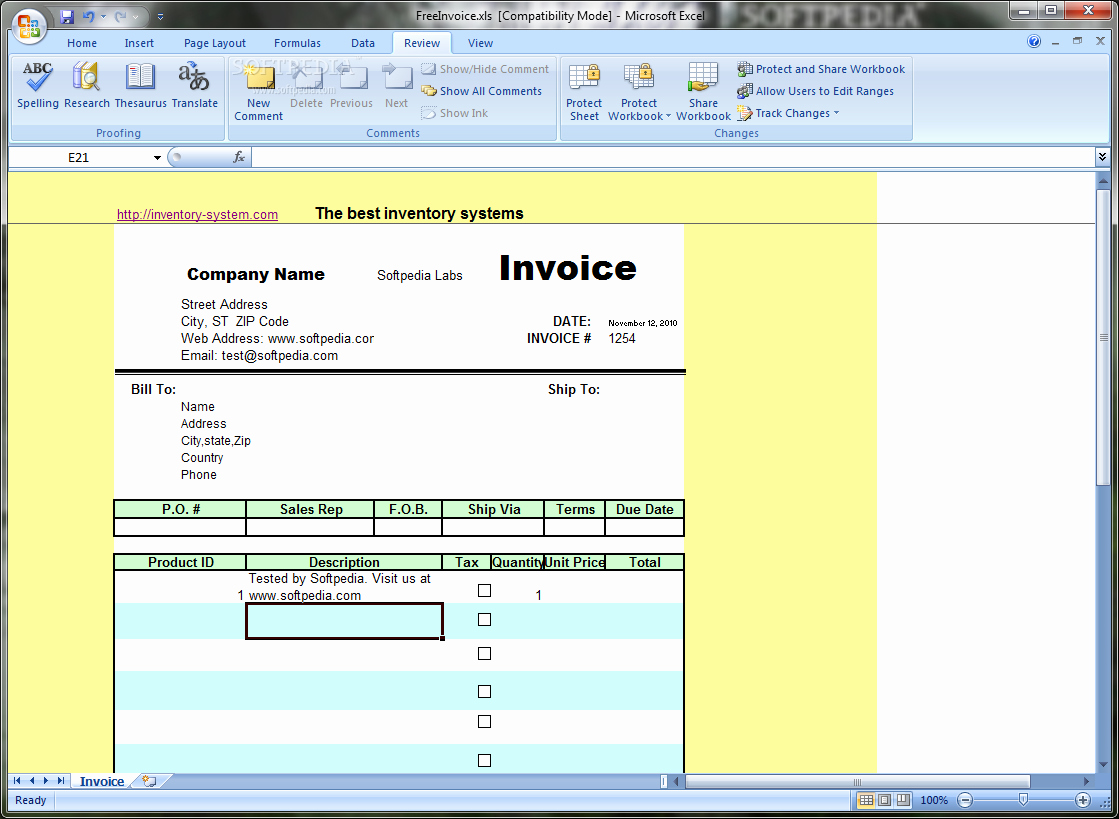 Free Excel Invoice Template New Download Free Excel Invoice Template 1 2
