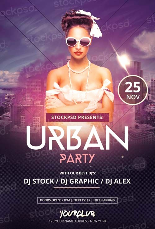 Free Flyers Templates Downloads New Urban Party Free Psd Flyer Template… Artes